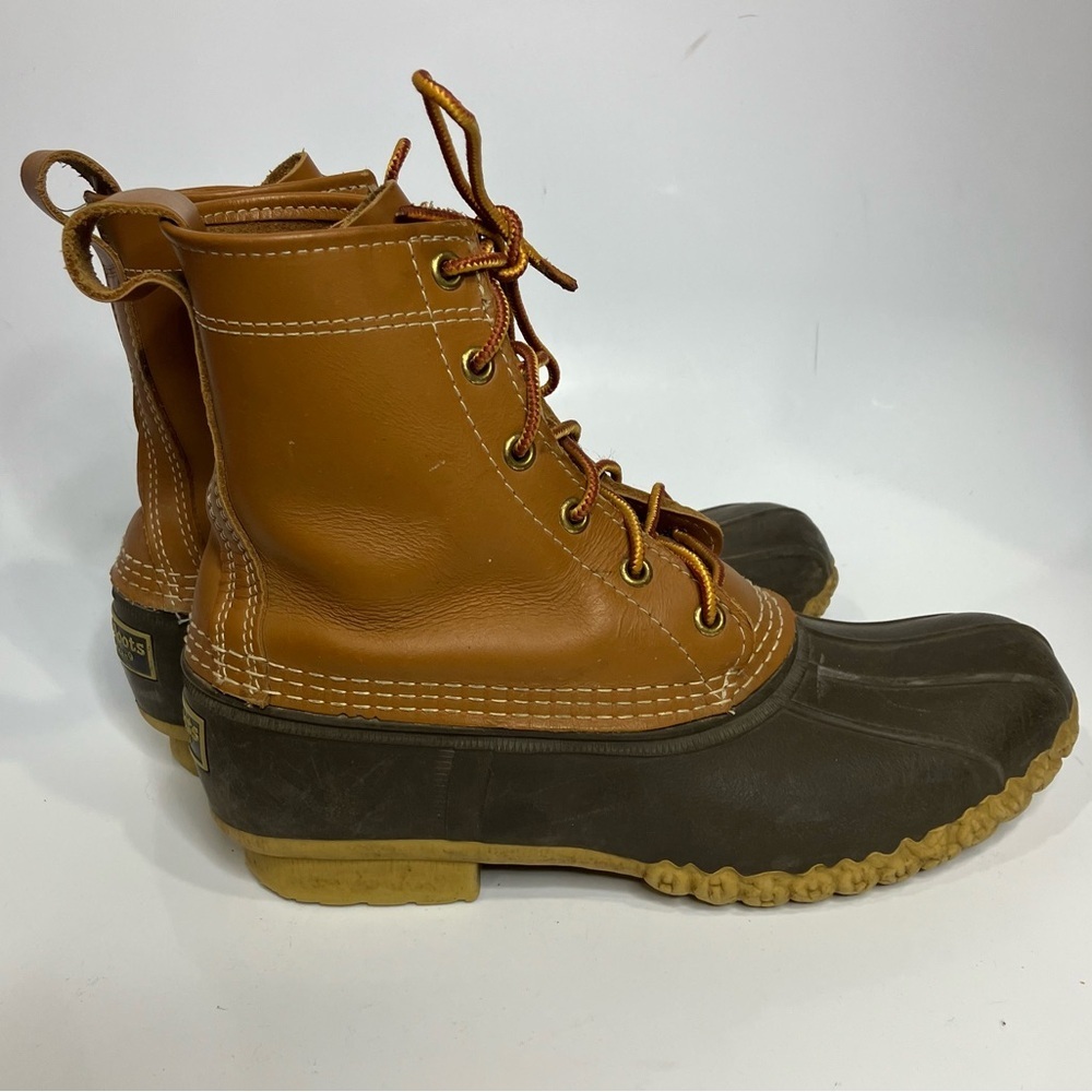 L.L. Bean “Bean Boots” tan brown‎ waterproof duck boots women’s size 9